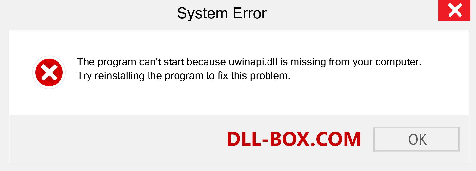  uwinapi.dll file is missing?. Download for Windows 7, 8, 10 - Fix  uwinapi dll Missing Error on Windows, photos, images